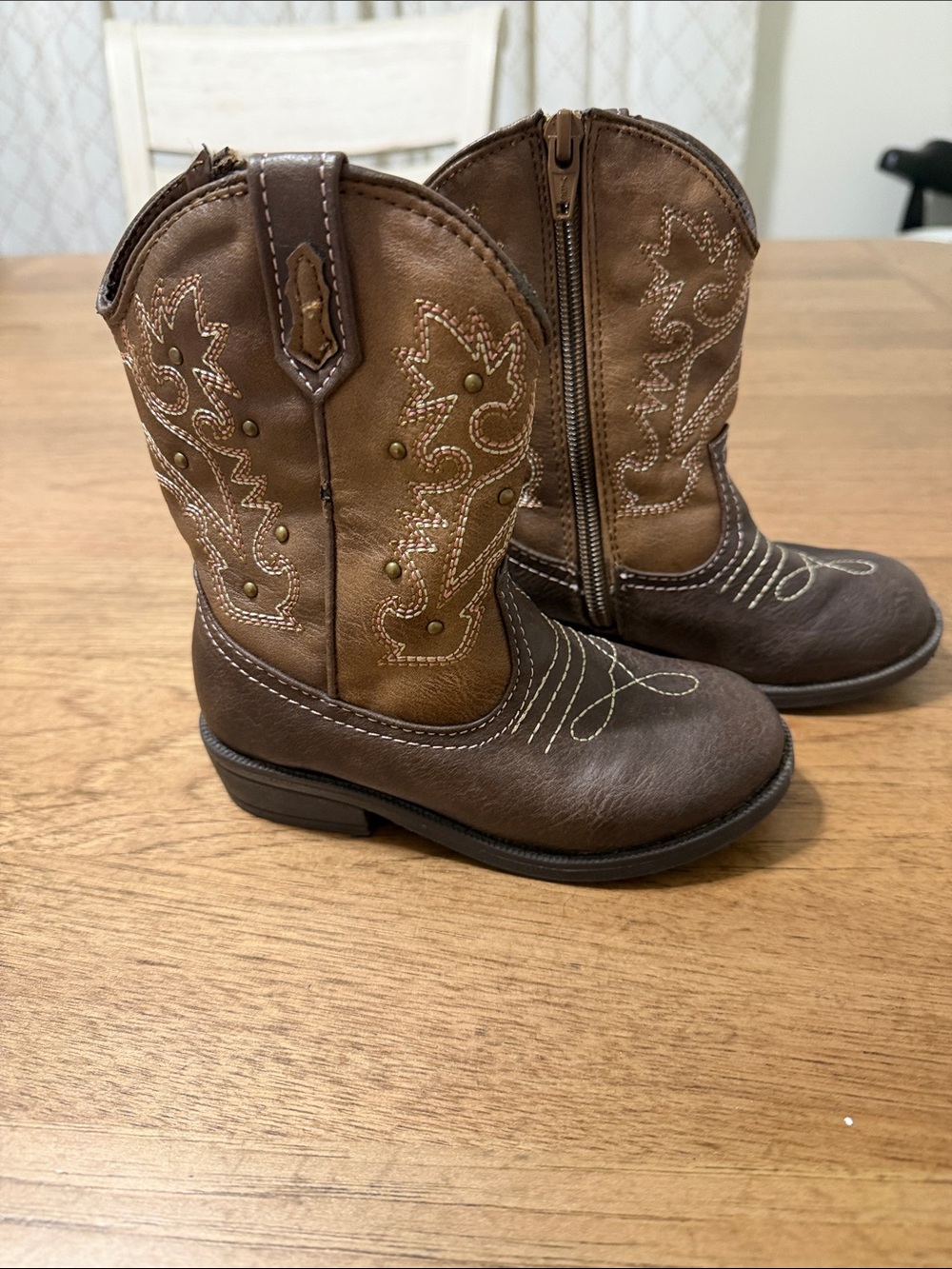 Cherokee Brown Two-Tone Little Girls’ Cowboy Boots
